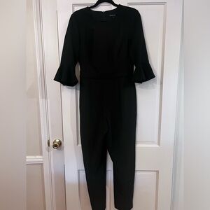 Worn once BLACK HALO 3/4 sleeve Jumpsuit with zipper back
